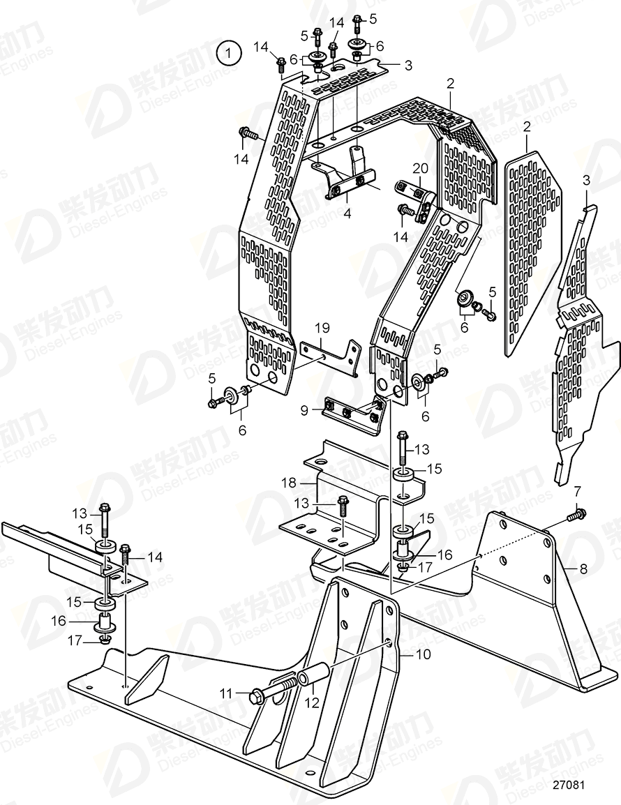 VOLVO Bracket 22006394 Drawing